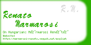 renato marmarosi business card